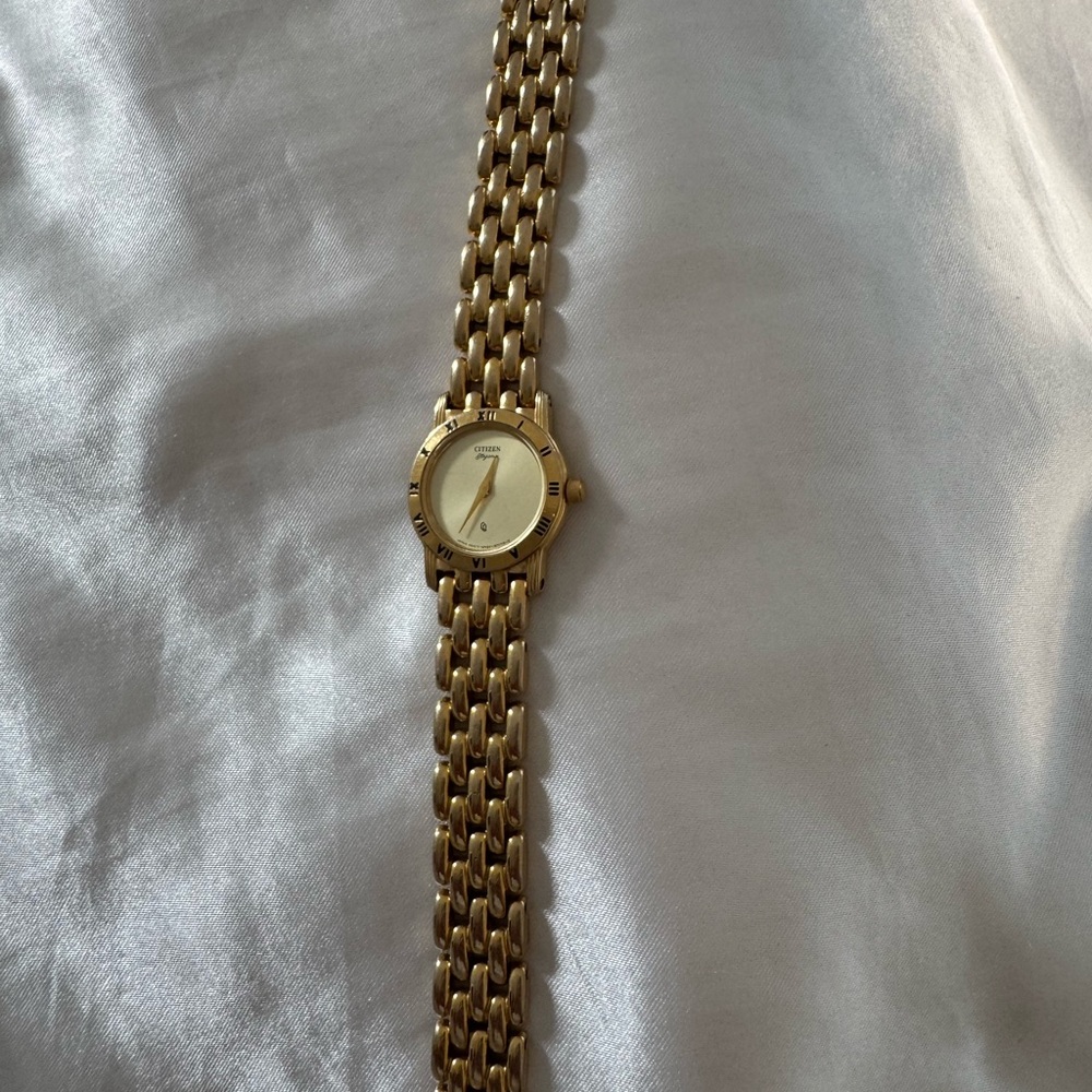Gold Watch with Chain Bracelet